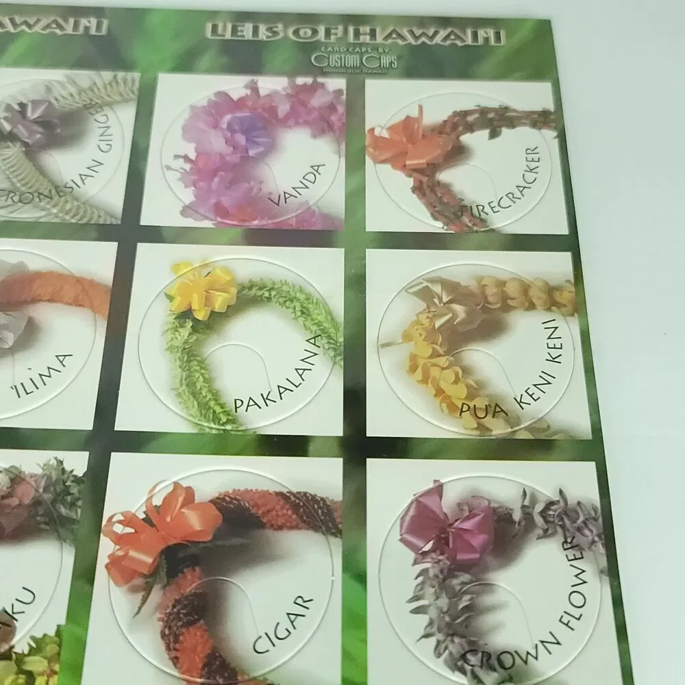 Pogs Leis of Hawaii Custom Caps Sealed On Card NEW